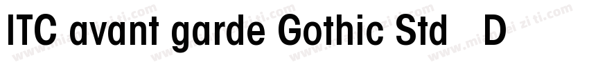 ITC avant garde Gothic Std   Demi字体转换